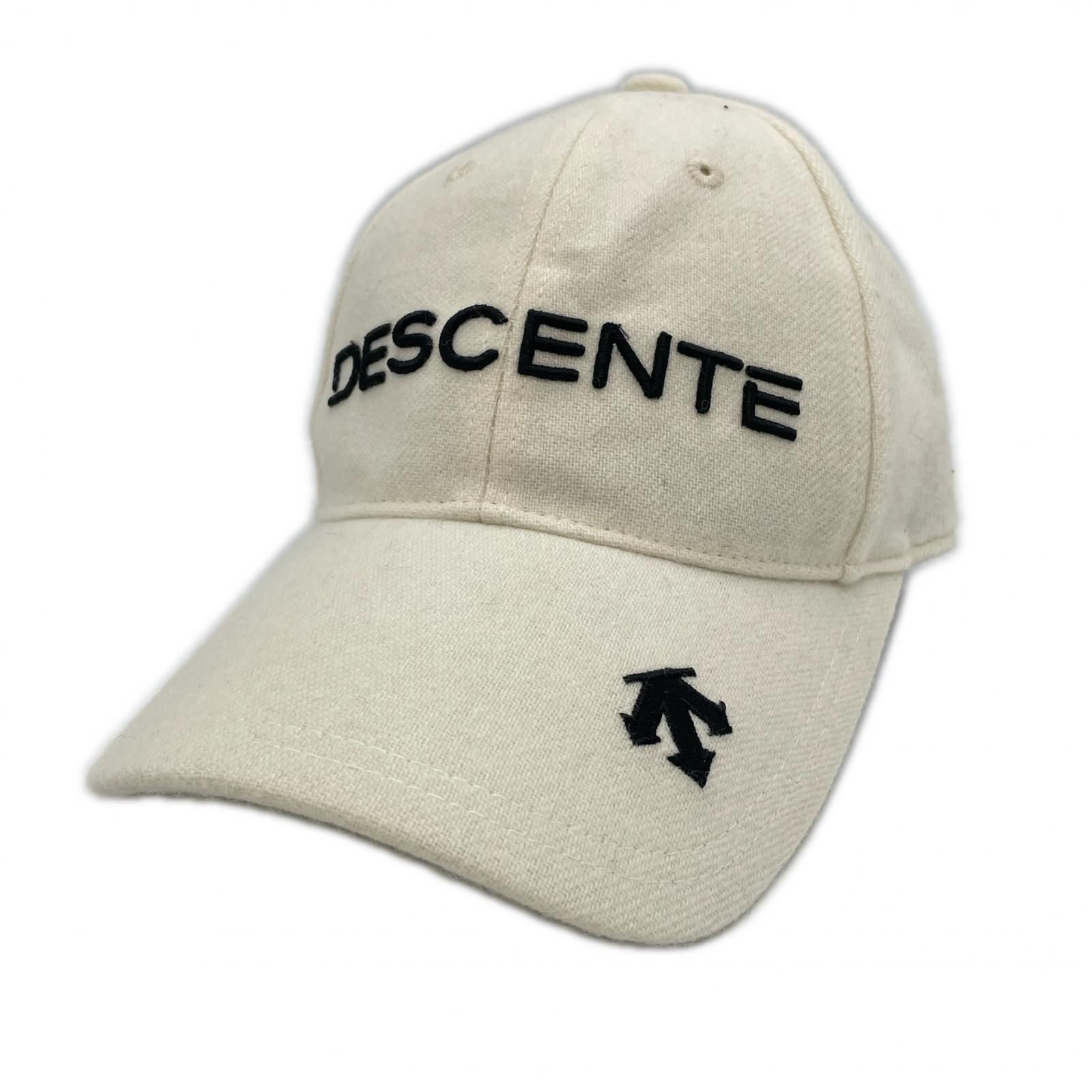 中古 デサントゴルフ DESCENTE GOLF キャップ F(57-59cm) ホワイト