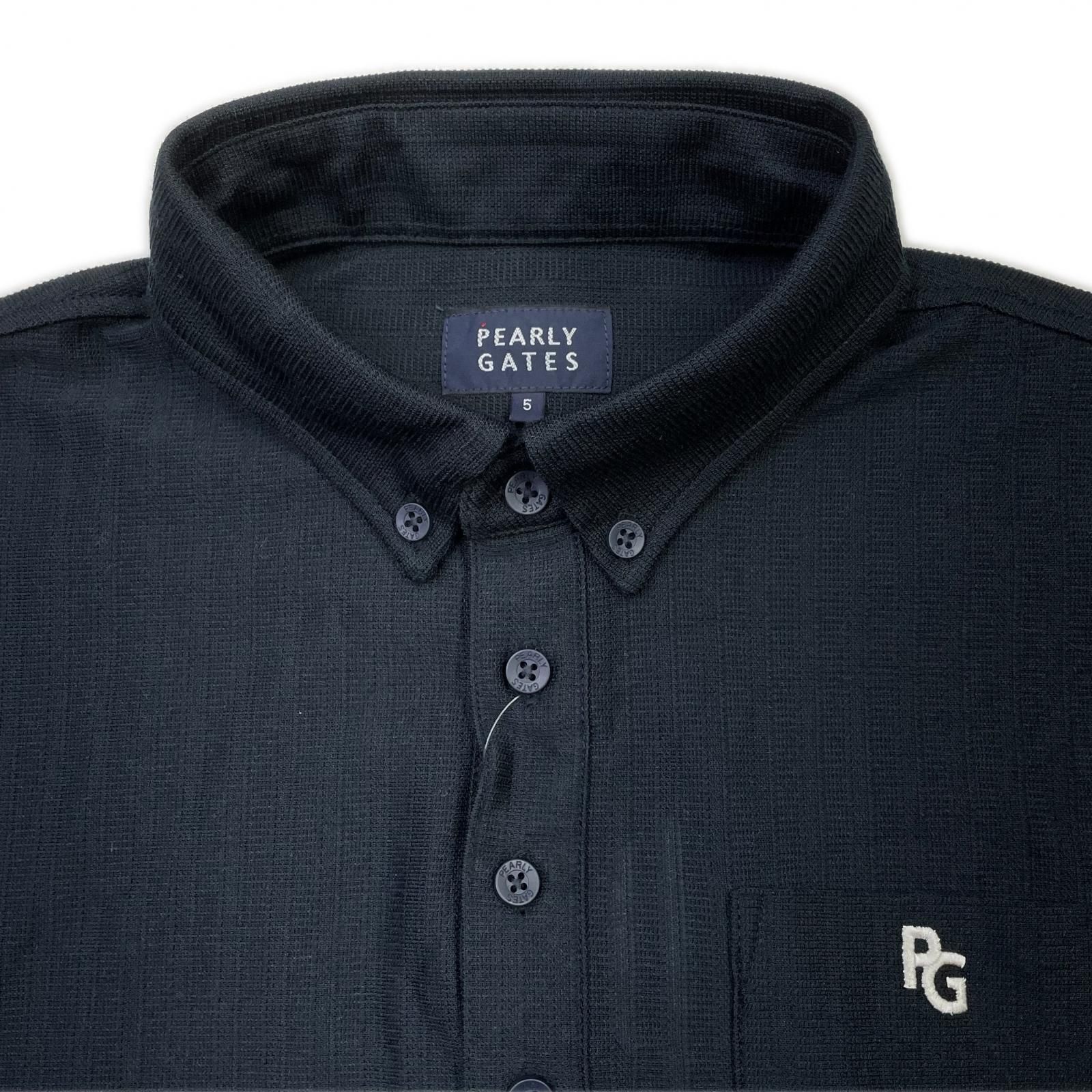 新品　パーリーゲイツ　ポロシャツ　5 メンズ　未使用　PEARLYGATES 中古 メンズ パーリーゲイツ PEARLY GATES 長袖ポロシャツ 5(L) 濃紺