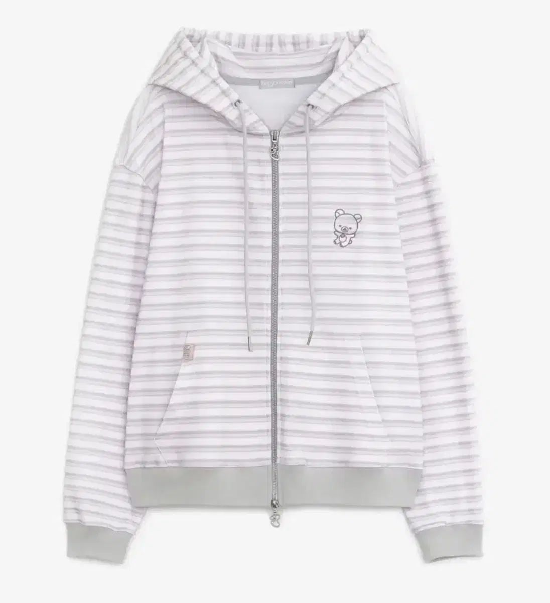 商品 HUG YOUR SKIN コリラックマ ストライプ フードジップアップ