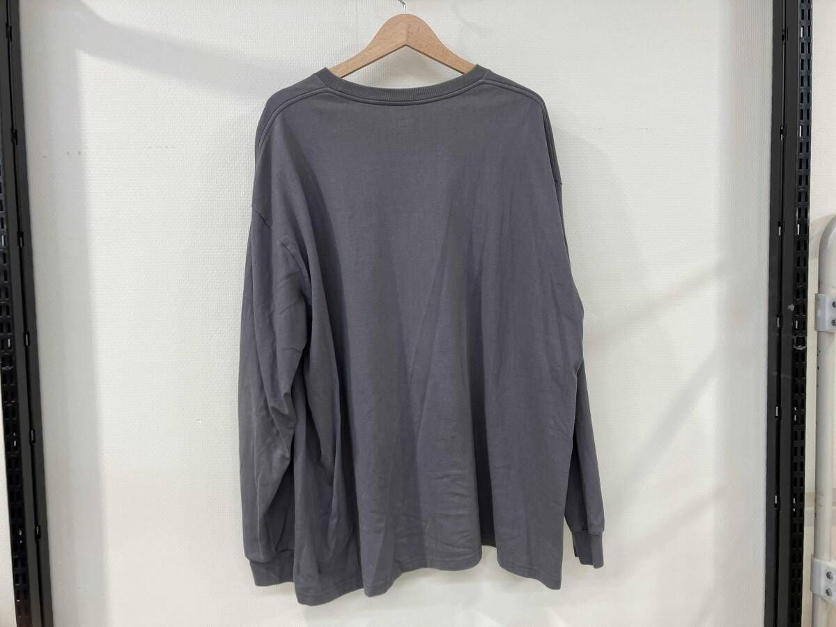 Graphpaper グラフペーパー L S Crew Neck Tee 長袖Tシャツ size F グレー チャコール 綿 コットン 使用感有り メンズ