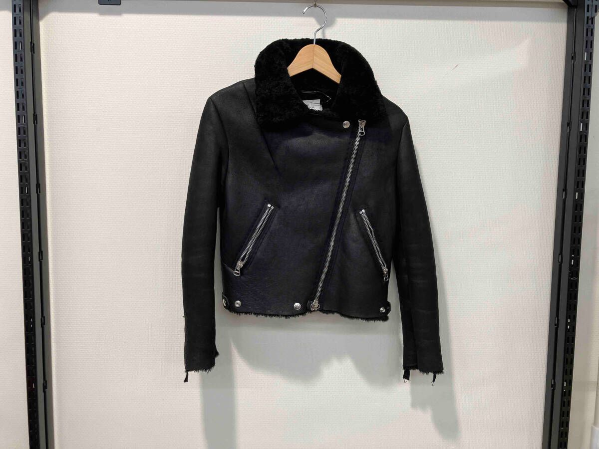 ACNE アクネRITA LEATHER JACKET ダブルライダース レザージャケット 11 AW 黒 ブラック トルコ戦 レディース アウター