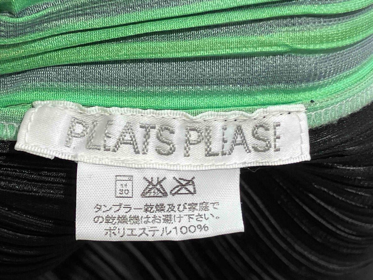  PLEATS PLEASE ISSEY MIYAKE プリーツ プリーズ イッセイミヤケ レディース 長袖Tシャツ ブラック グリーン ホワイト PP 64-JK 535 サイズ3 長袖 Tシャツ カットソー
