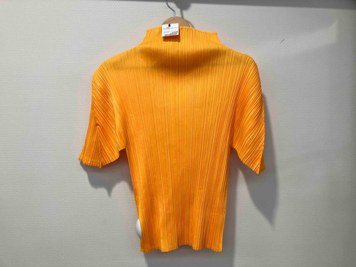 PLEATS PLEASE ISSEY MIYAKE プリーツプリーズイッセイミヤケ レディース 半袖Tシャツ イエロー PP 12-JK 508 サイズ3