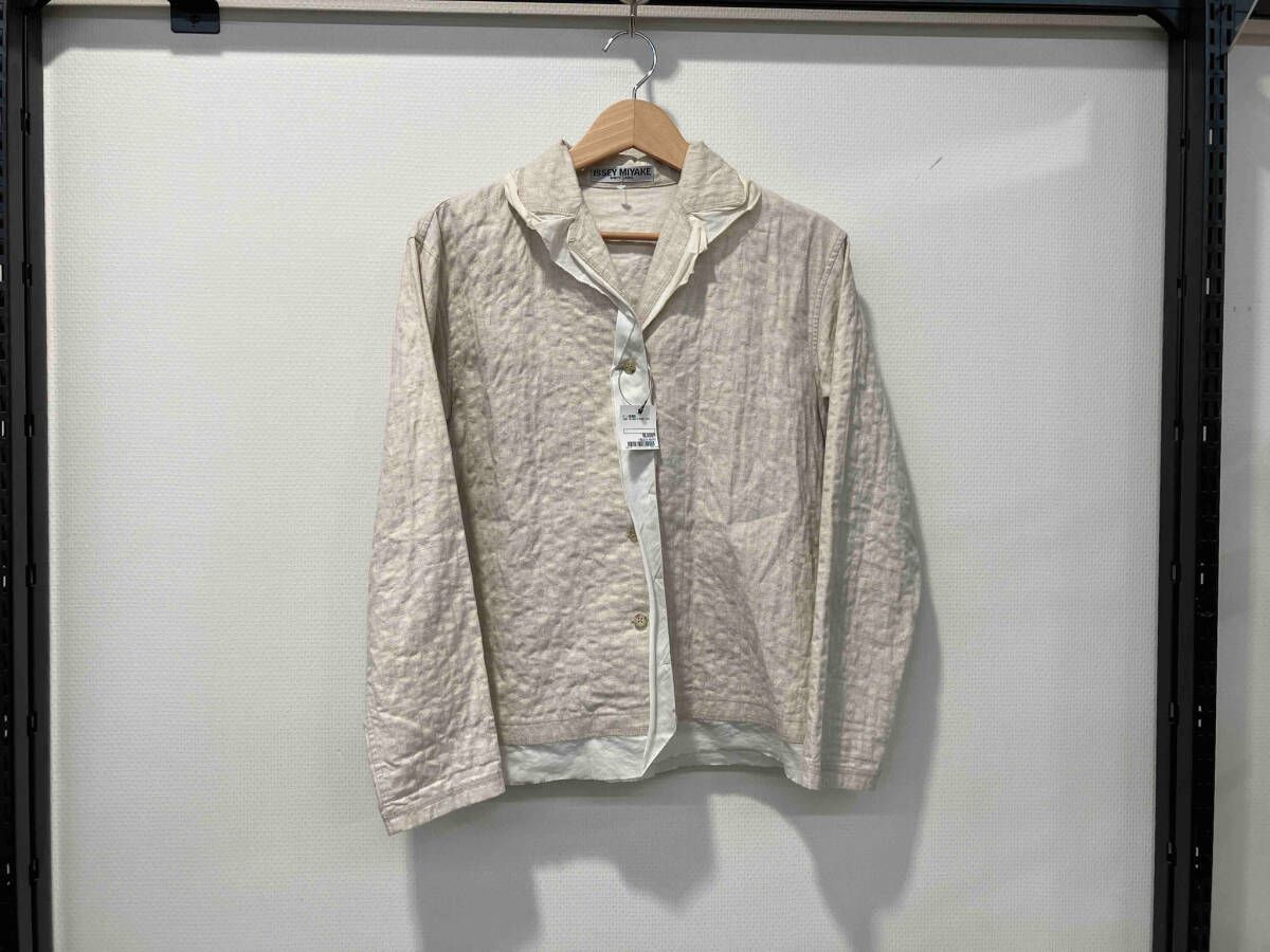 イッセイミヤケ ホワイト シャツ テーラードジャケット ISSEY MIYAKE WHITE LABEL イッセイミヤケ ホワイトレーベル