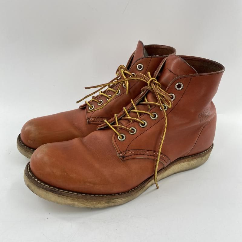 RED WING 8166　ブラウンレザー ワークブーツ　26.5㎝ 中古】RED WING CLASSIC ROUND ブーツ 26.5cm 8166 ブラウン レッド