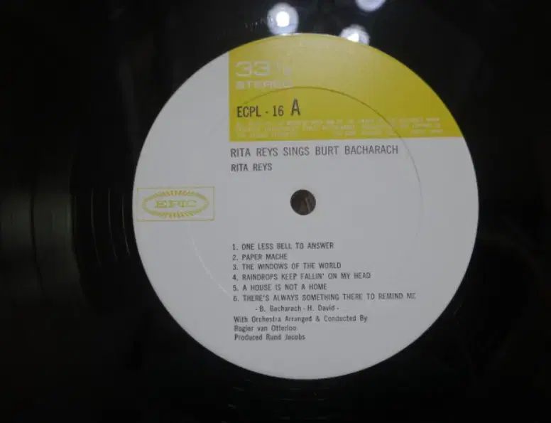 日本 LP Rita Reys Sings Bacharach 71 年 早い