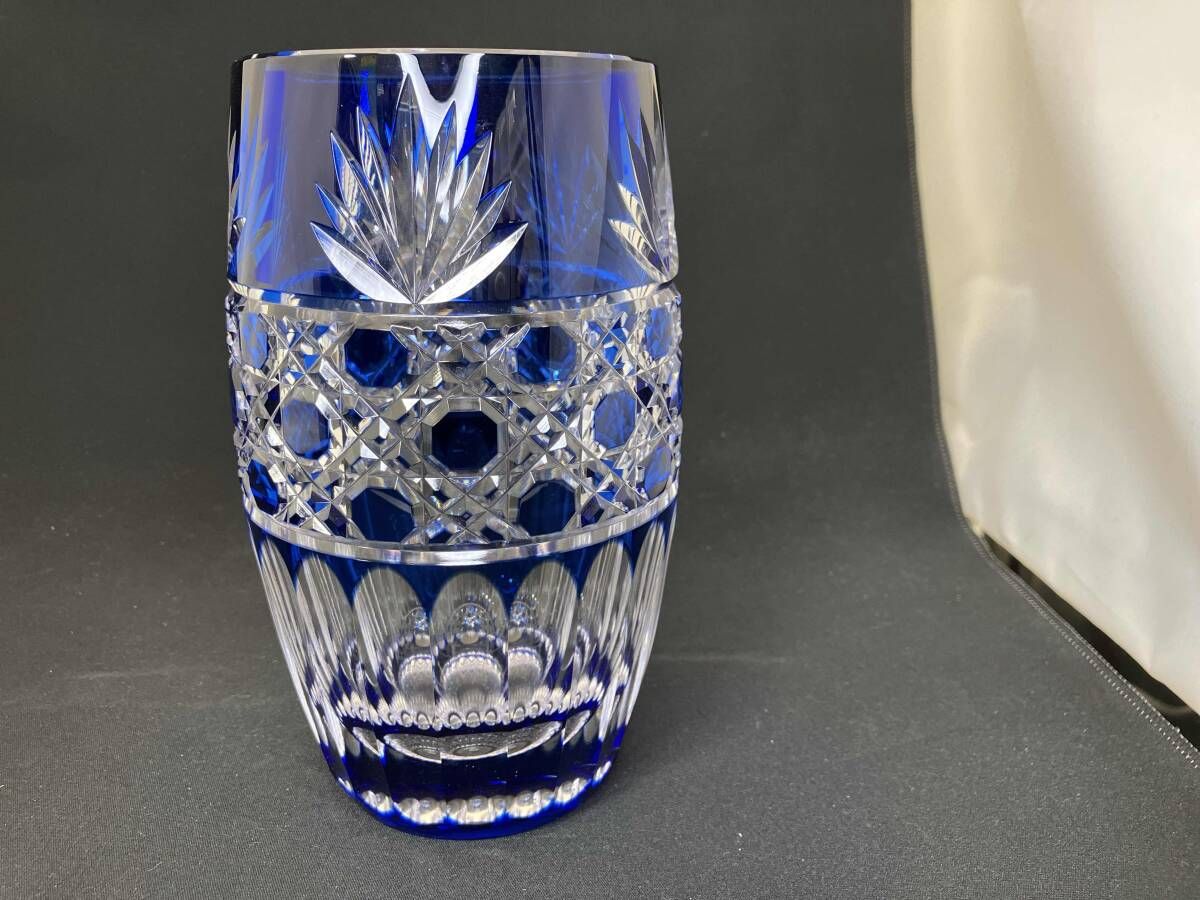 花瓶 笹っ葉に八角篭目