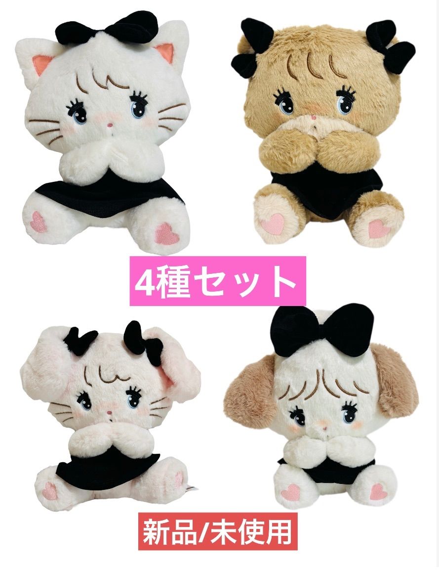 mikko characters BLACK RIBBON BIGぬいぐるみ【4種フルコンプセット