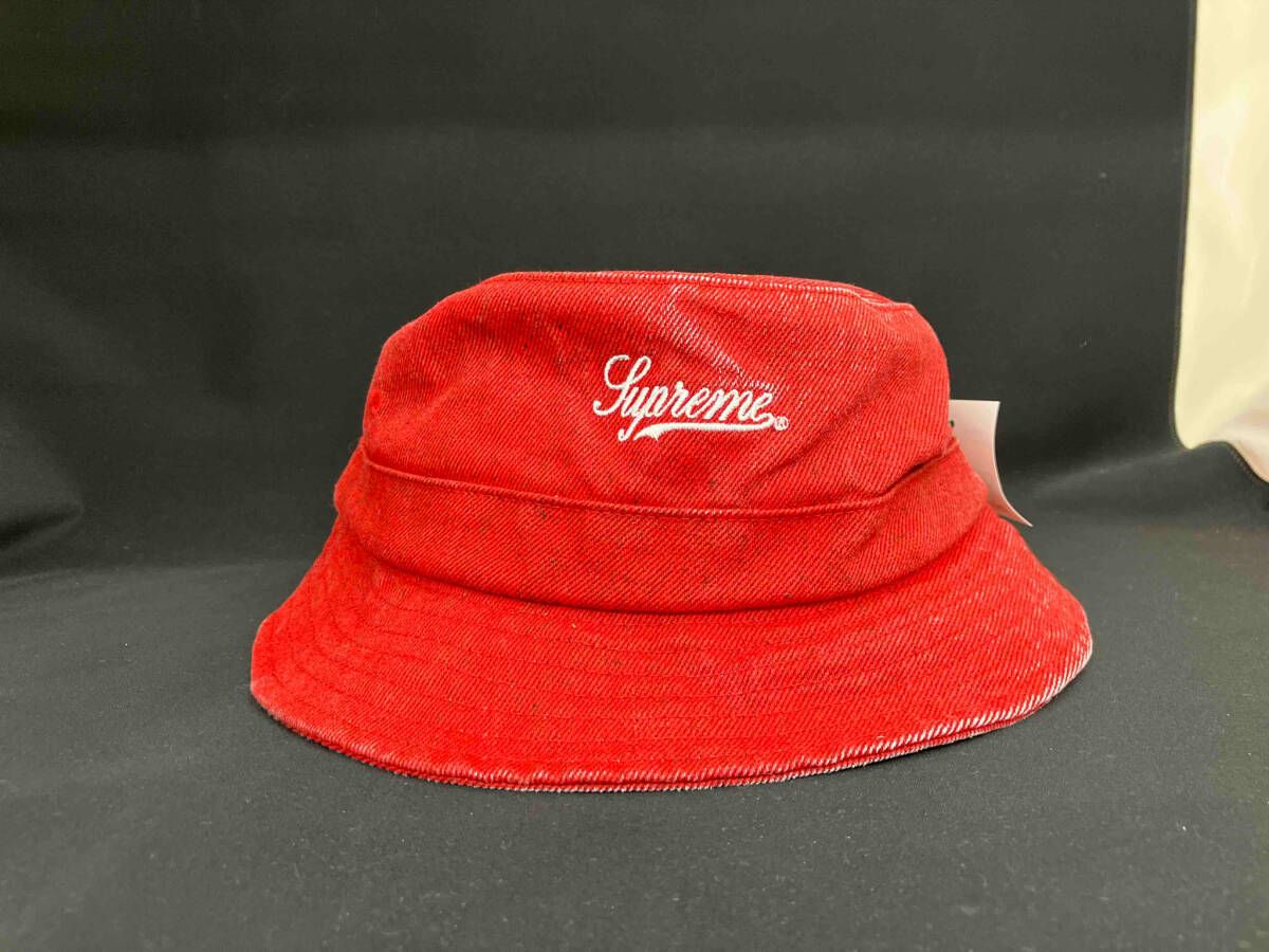 Supreme シュプリーム Coated Denim Crusher コーテッドデニムクラッシャー バケットハット 帽子 24 SS 赤 レッド メンズ