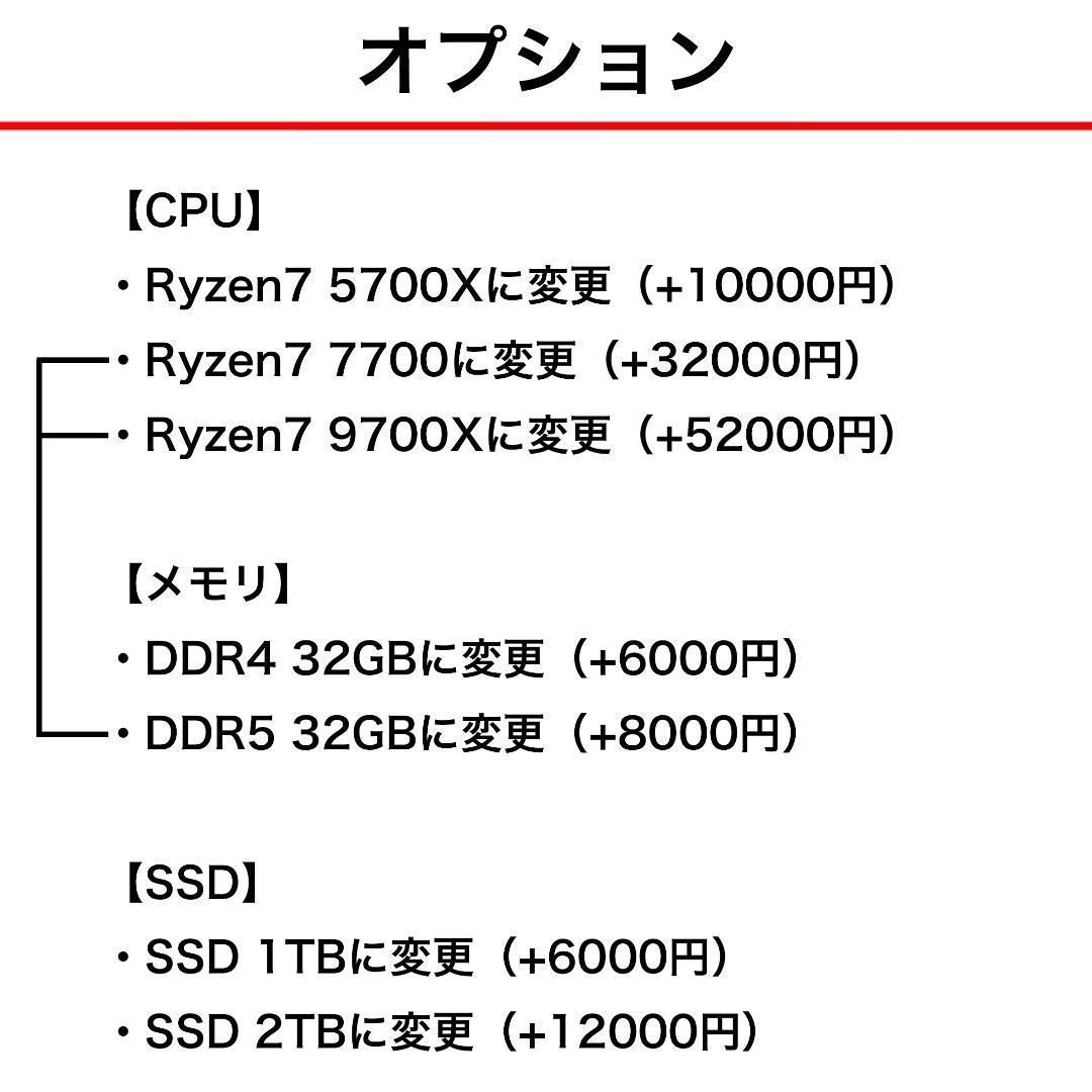 即納激安ホワイトモデル】RTX4070Ti搭載ゲーミングPCフルセット✨R7