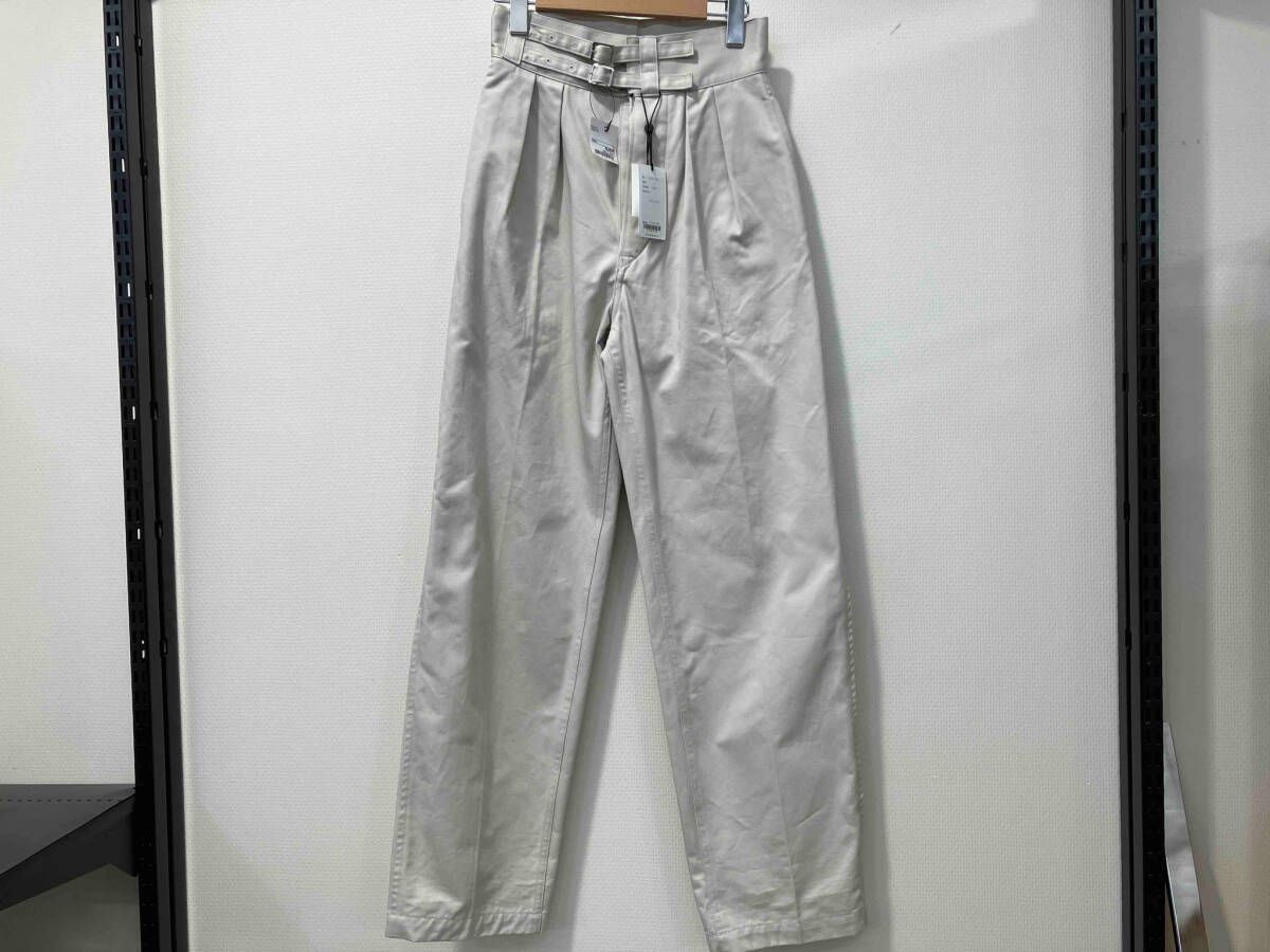 LENO リノ DOUBLE BELTED GURKHA ダブルベルト グルカトラウザー アイボリー コットン L 2102-PT 001