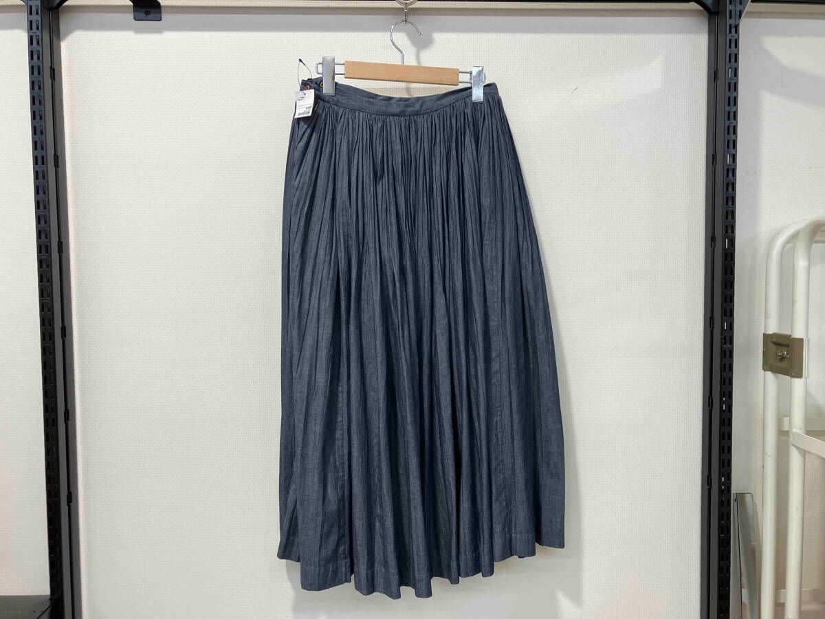 45 RPM フォーティーファイブアールピーエム プリーツスカート size 3 7014005 綿 コットン 青 ブルー レディース