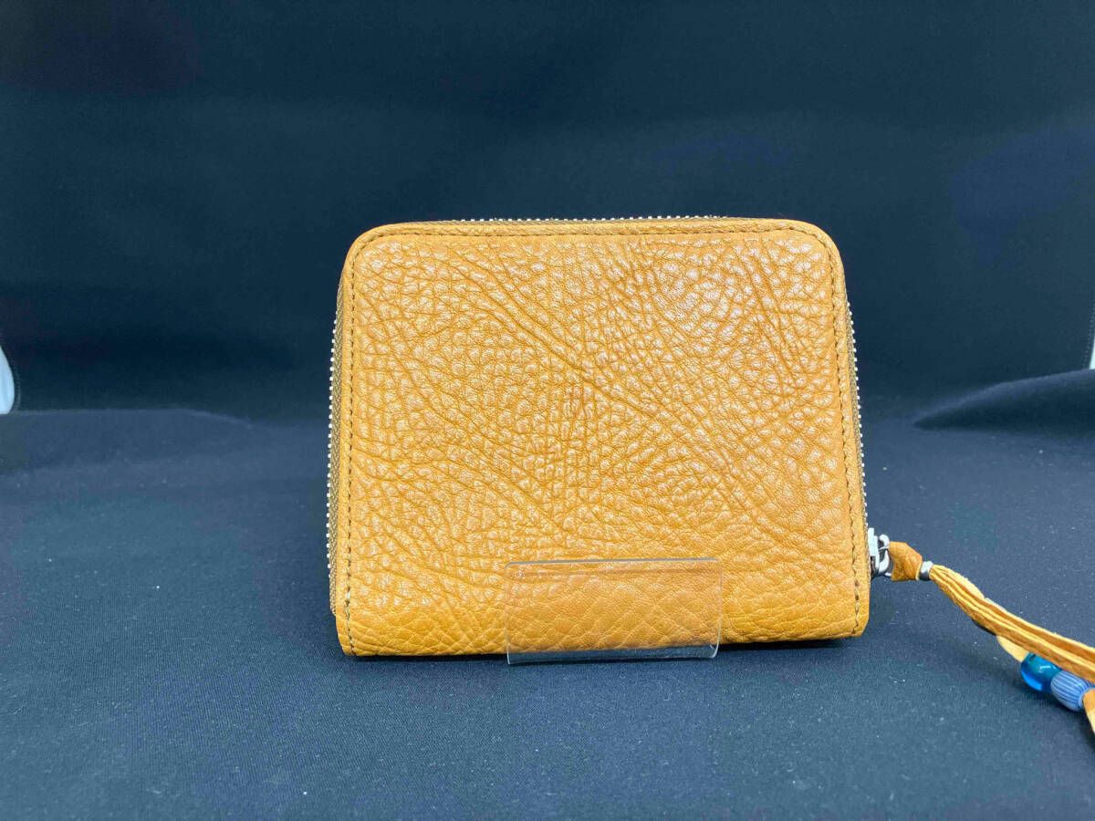 BRU NA BOINNE ブルーナボイン リアルシュリンクミドルウォレット 二つ折り財布 茶色 ライトブラウン レザー ラウンドジップ メンズ