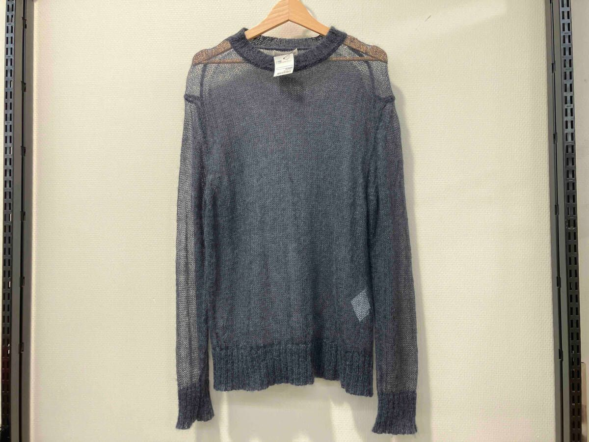 JIL SANDER ジルサンダー メンズ モヘアニット メッシュ グレー サイズ48 イタリア製 