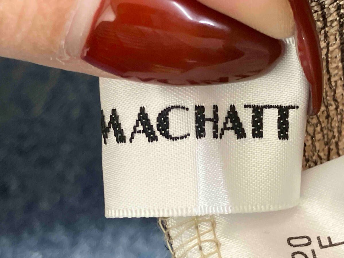 MACHATT マチャット メタリックパフスリーブブラウス ゴールド 24SS