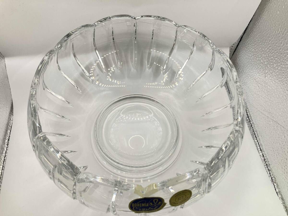 BOHEMIA】ボヘミア クリスタル フルーツ ボウル 直径20cm 高さ12cm