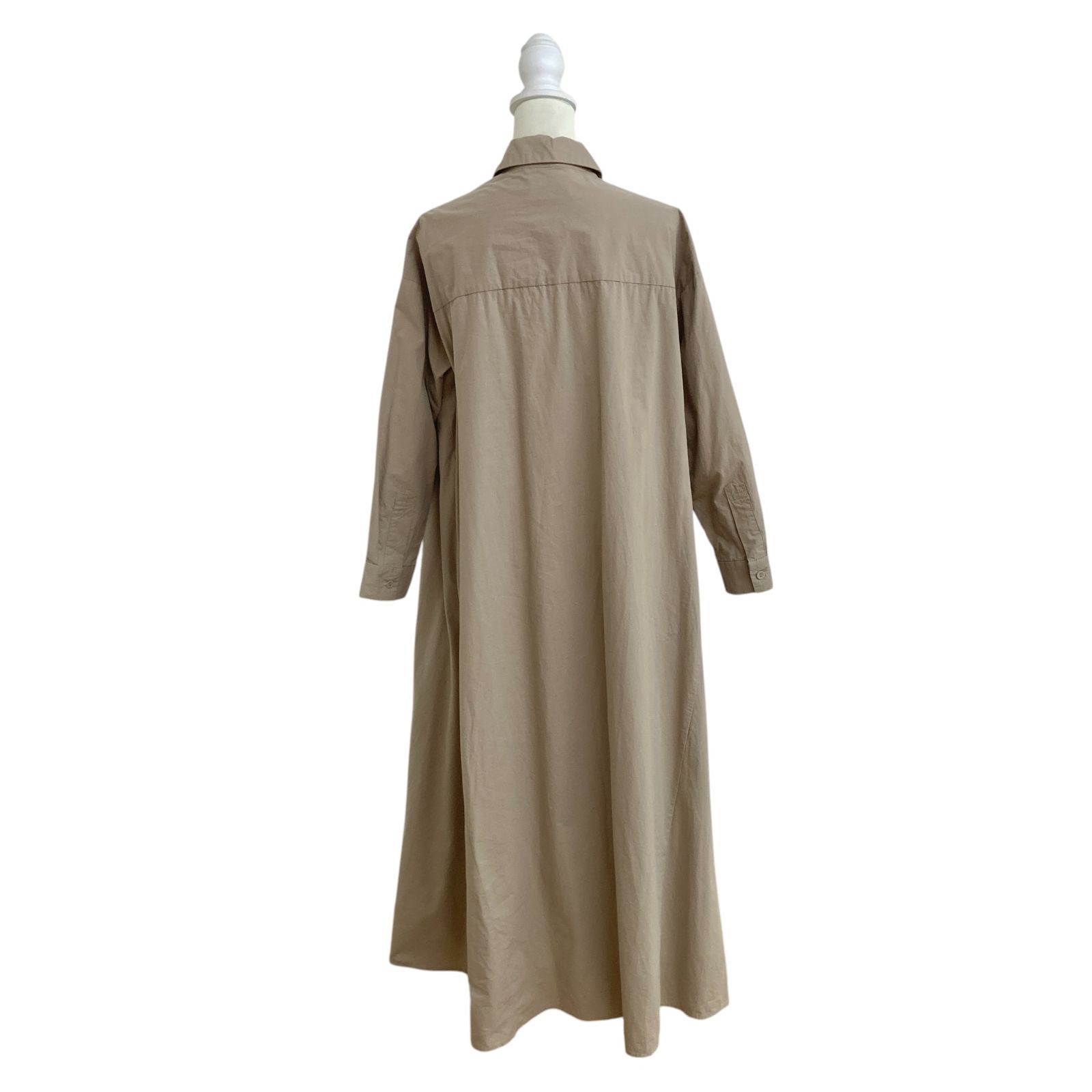 長袖 シャツワンピース