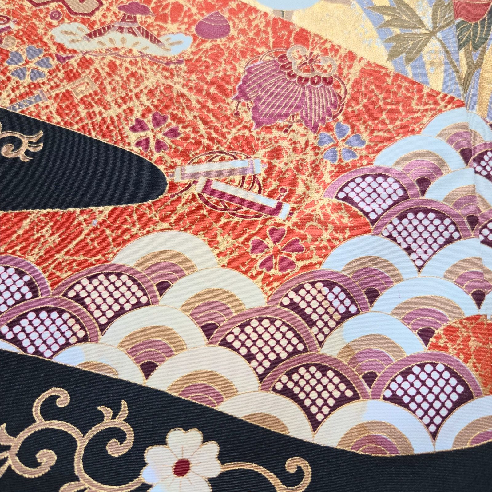 ❦Kaena❦ 着物リメイク セットアップ ロング ワンピース ペプラム