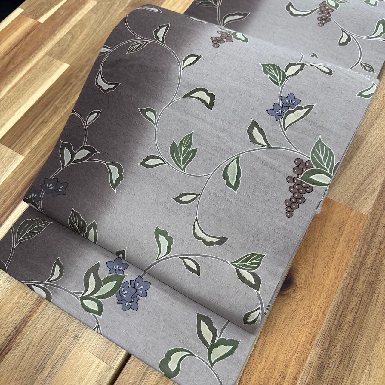 二代目【川村久太郎】 本手加工友禅 全通結城紬袋帯 中古超美品 お