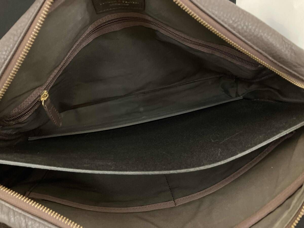 PORTER ポーター ブリーフケース ビジネスバッグ ショルダーバッグ 2WAY ブラウン 本革 レザー 日本製 使用感有り メンズ かばん
