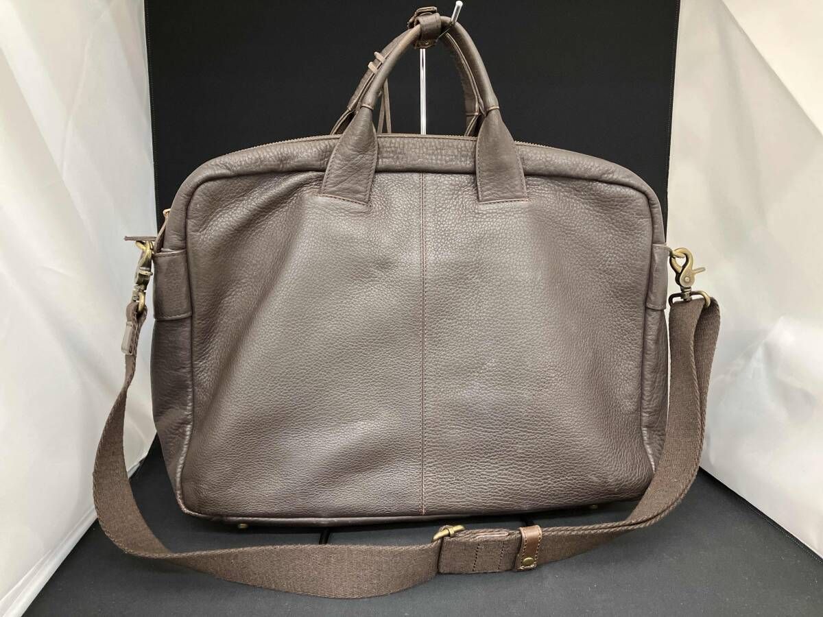 PORTER ポーター ブリーフケース ビジネスバッグ ショルダーバッグ 2WAY ブラウン 本革 レザー 日本製 使用感有り メンズ かばん