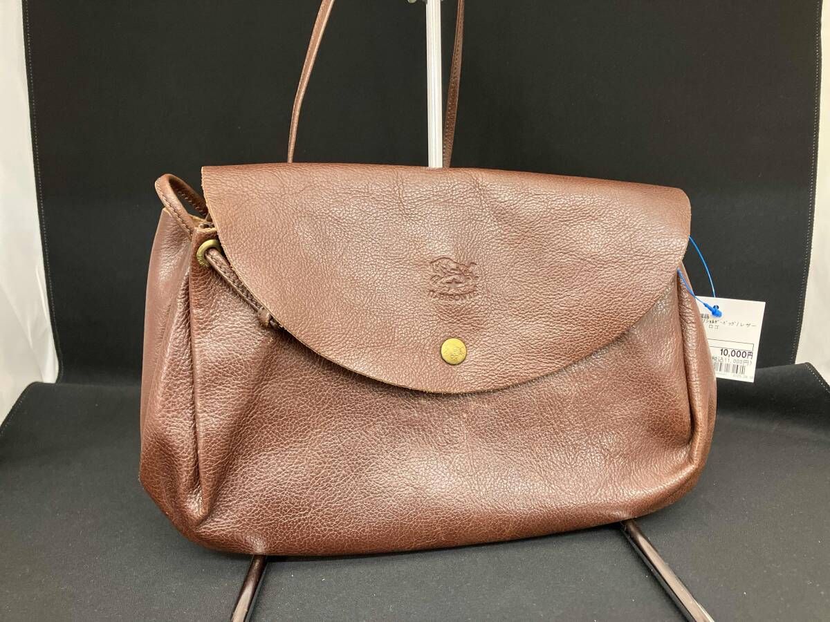 IL BISONTE イルビゾンテ ショルダーバッグ ブラウン 本革 レザー made 