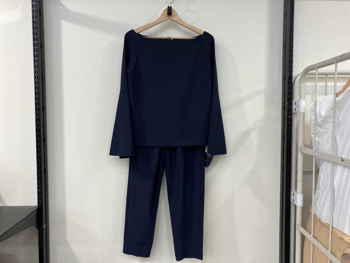DRESS LAB ドレスラボ C R E A M 長袖シャツ パンツ セットアップ サイズM 紺 ネイビー ポリエステル レディース