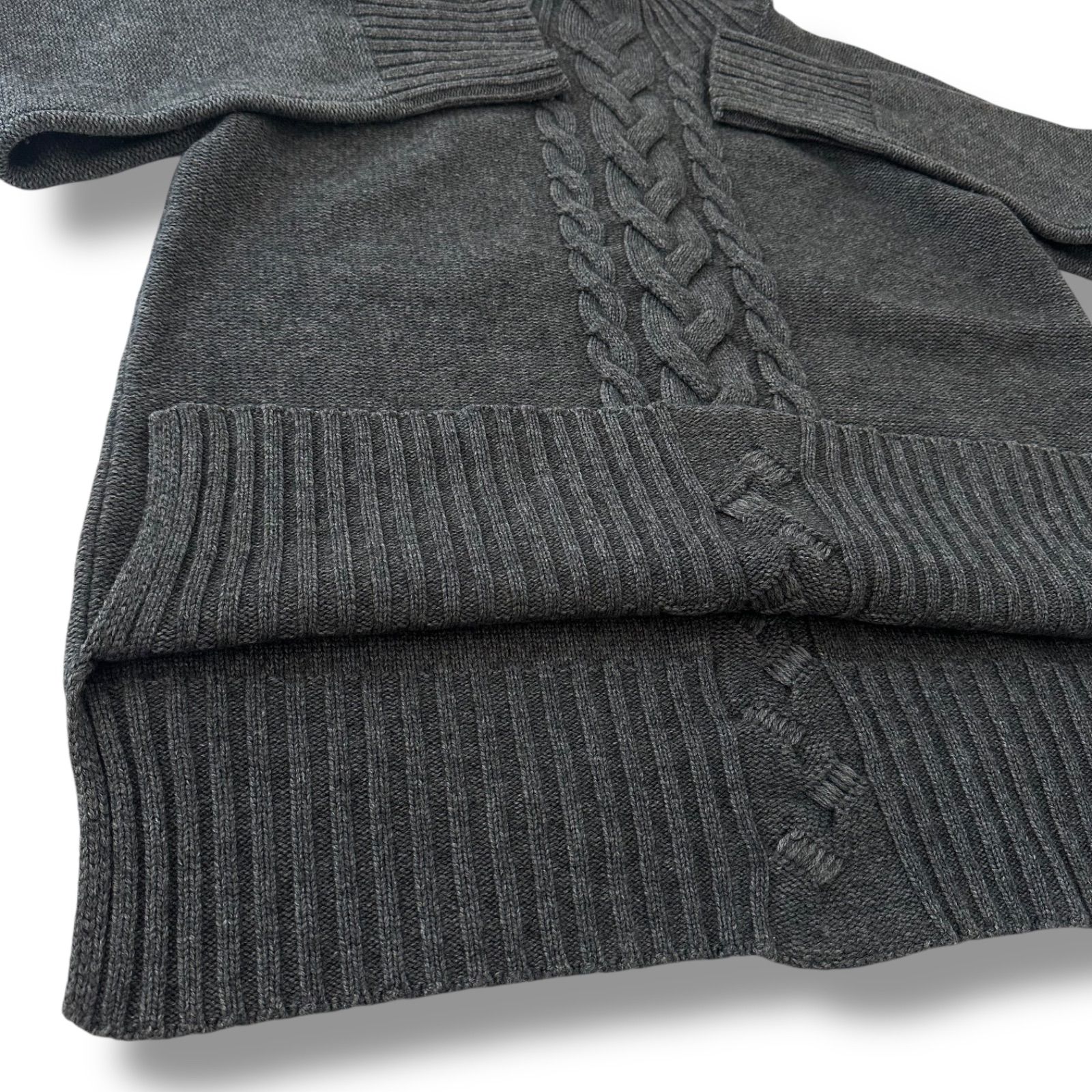 美品 マックスマーラ ケーブルニット タートルネック カシミヤ ネイビー S Max Mara エス マックスマーラ ウールカシミヤ ケーブル