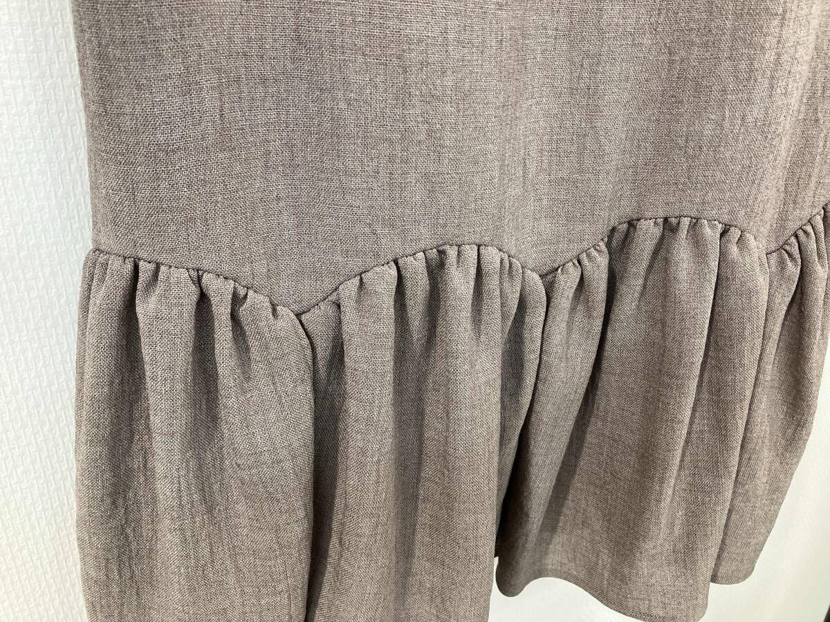  Rene ルネ ノースリーブワンピース サイズ34 茶色 ブラウン トリアセテート ポリエステル レディース 裏地付き 両サイドポケット有り その他 小物