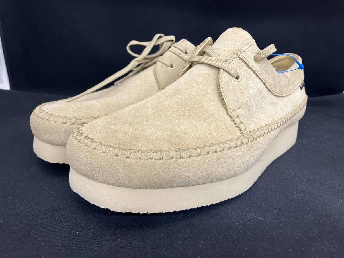 Clarks Weaverクラークス ウィーバー モカシン ベージュ スウェード シューズ メンズ Vibram GORE-TEX UK 8 CN 265