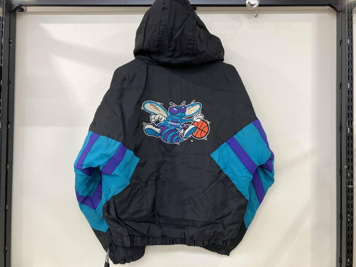 【激レア】NBA”ホーネッツ HORNETS /スターター ナイロンジャケット 古着 90s STARTER NBA Charlotte Hornets ホーネッツ ナイロン
