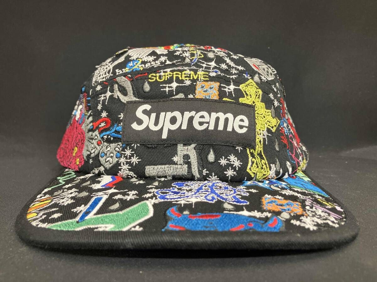 新品 Supreme AOI Embroidered Camp Cap ブラック Supreme AOI 