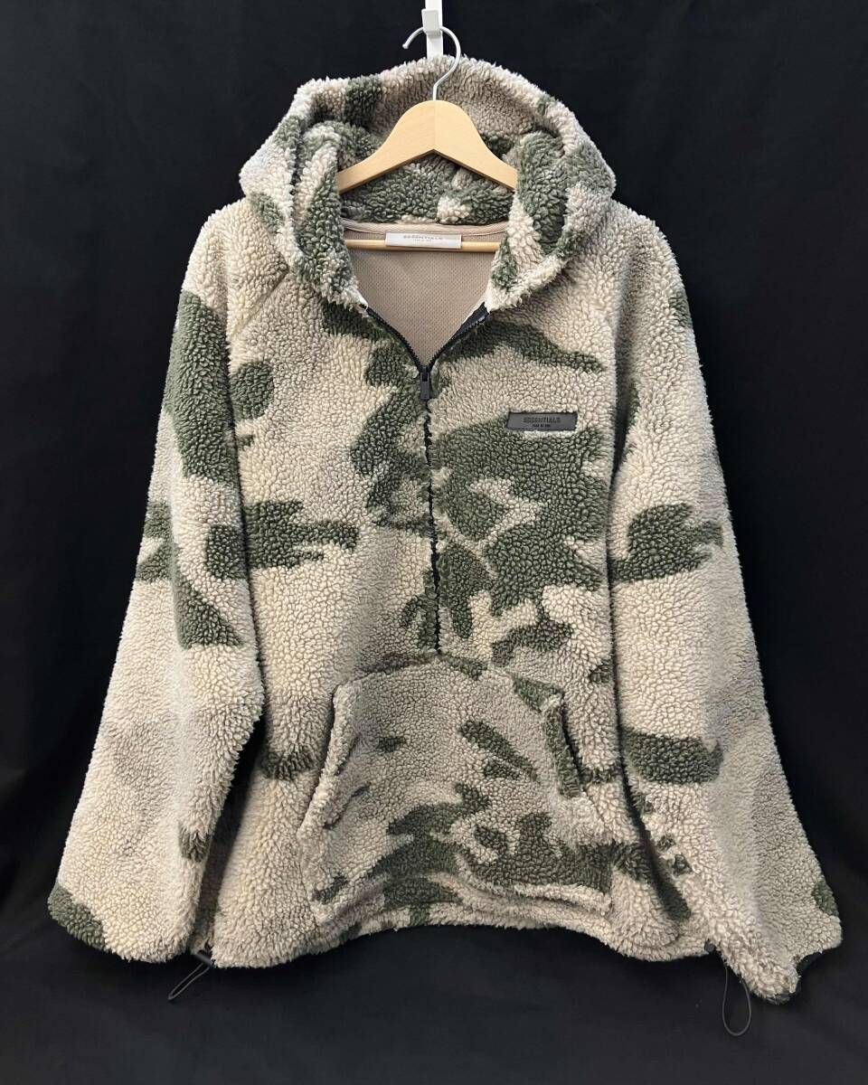 名作 FOG Fear Of God サイドジップ 迷彩フィールドジャケット L FEAR OF GOD ESSENTIALS フィアオブゴッド エッセンシャルズ フリース