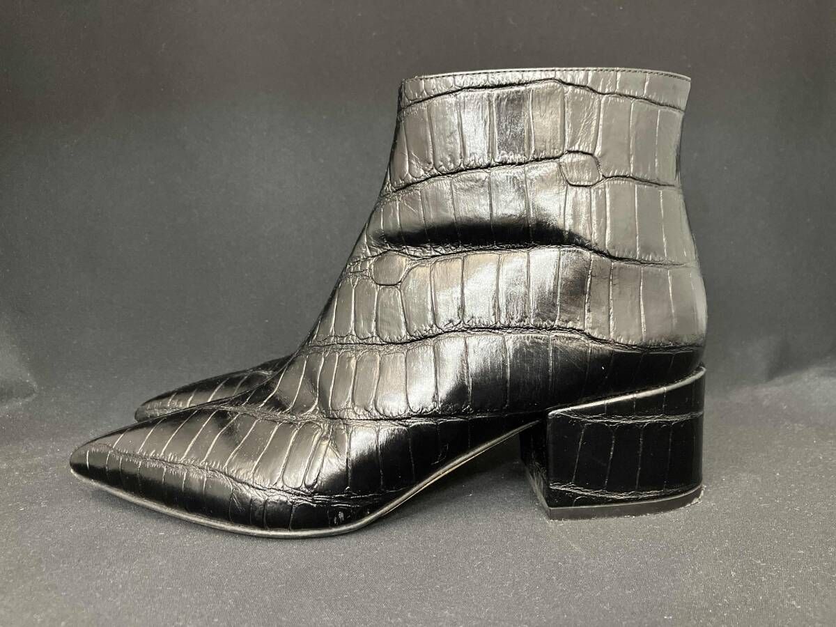 Sergio Rossi セルジオロッシ ショートレザーブーツ booty ブラック 黒 サイズ36 1 2 革 イタリア製 A 85430