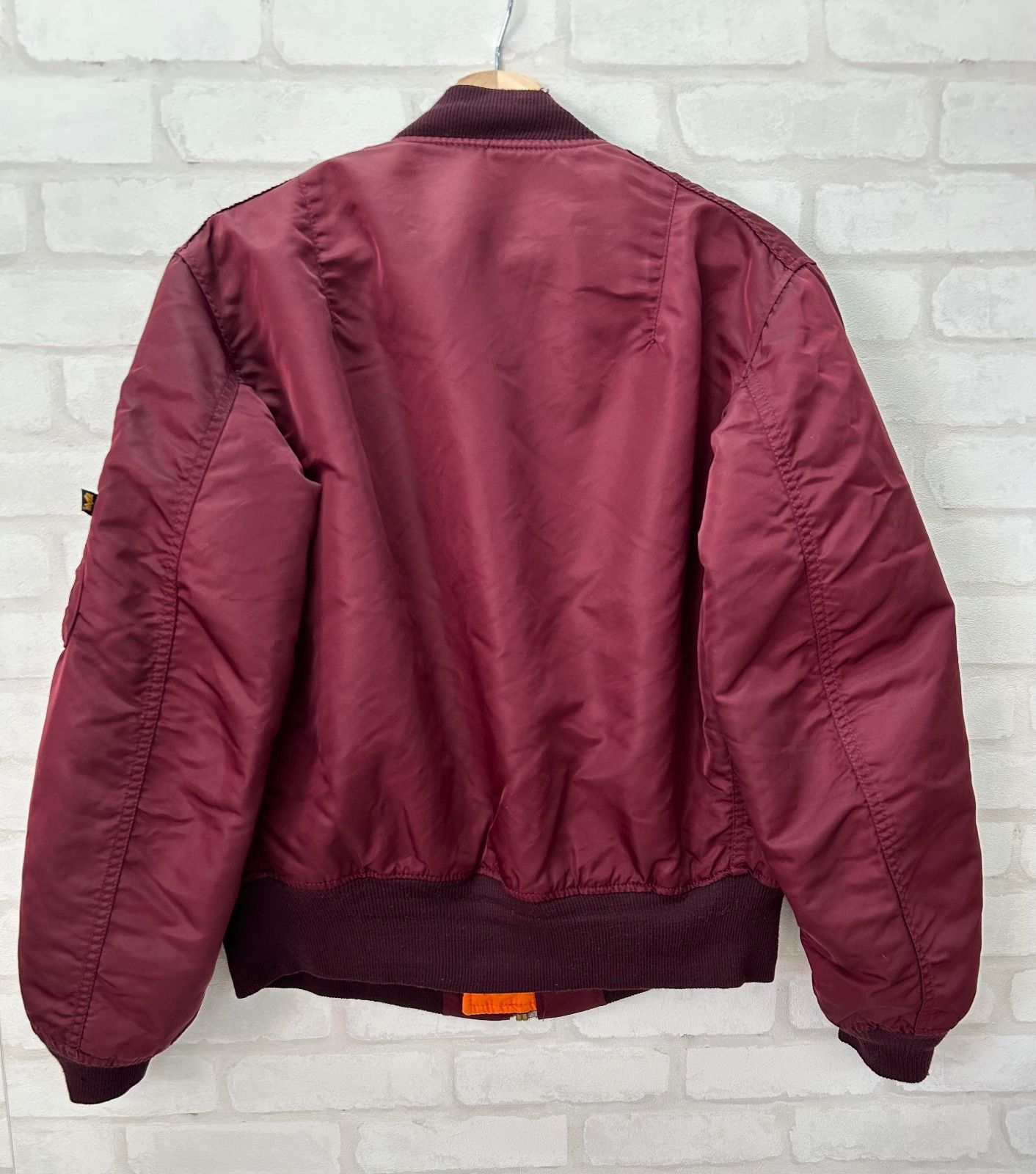 90s USA アルファ ALPHA INDUSTRIES MA－1 ジャケット M ボルドー x