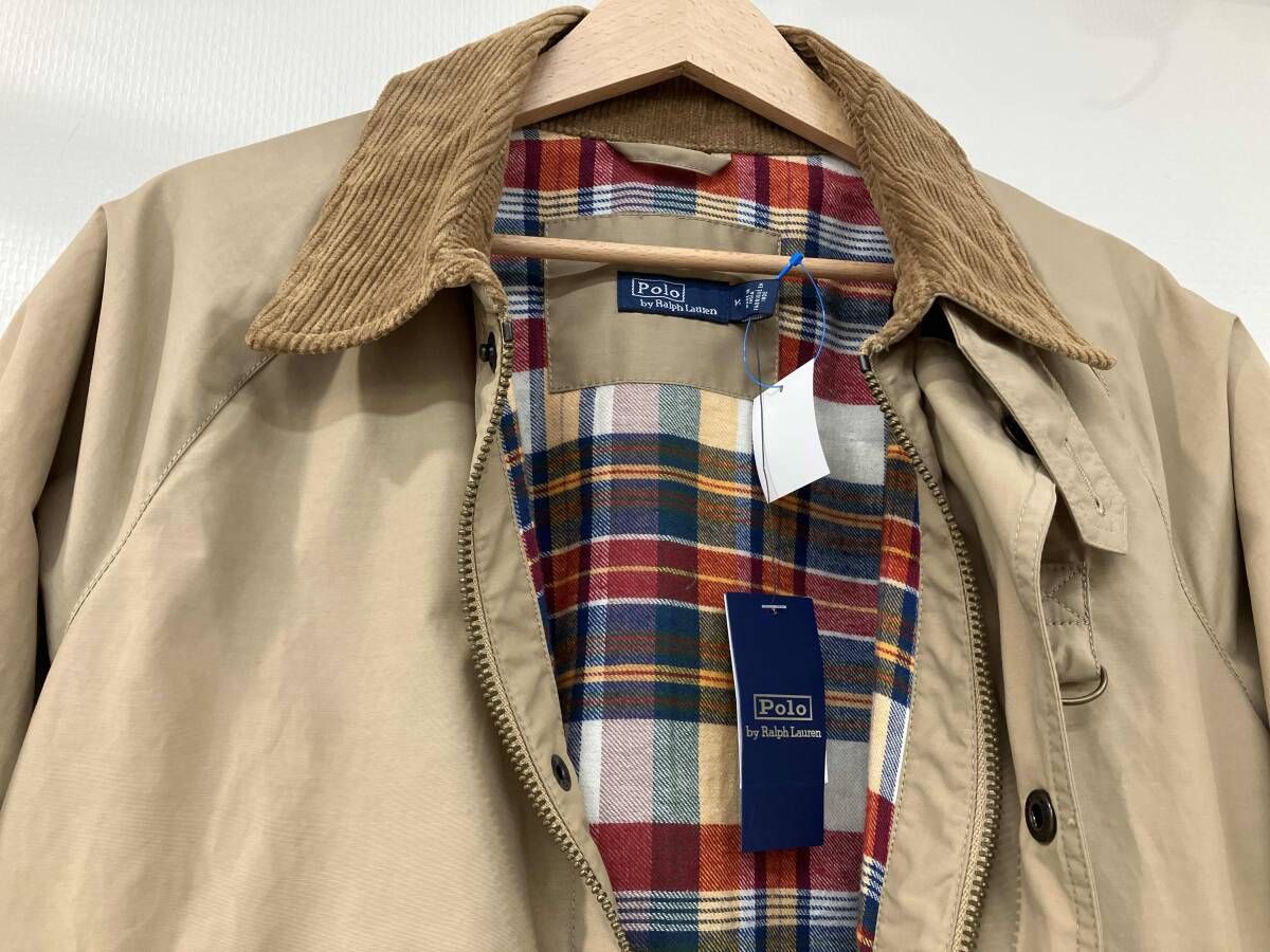  POLO RALPH LAUREN ポロ ラルフローレン ユーティリティクロップドジャケット サイズM ベージュ コットン ナイロン レディース テーラードジャケット ジャケット アウター
