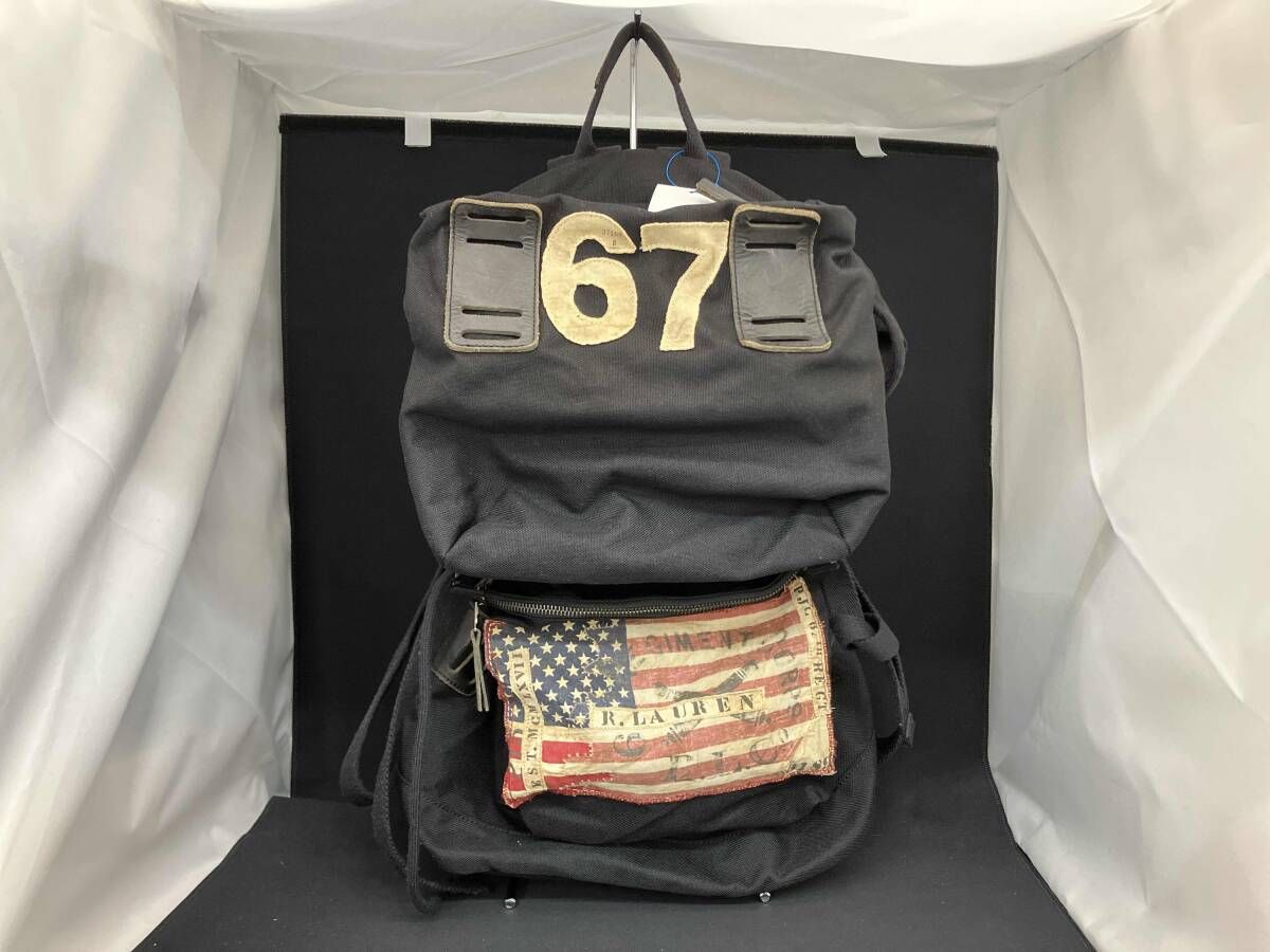 POLO JEANS CO ポロジーンズカンパニー ラルフローレン リュック バックパック デイパック キャンバス ブラック 黒 中国製