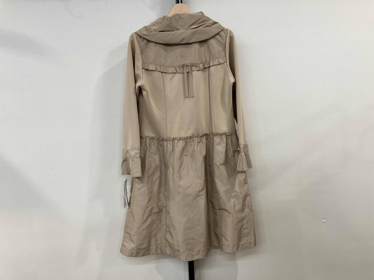 super beauty スーパービューティー 長袖ワンピース 花型レース 切り替えコート サイズ 40 ベージュ レディース