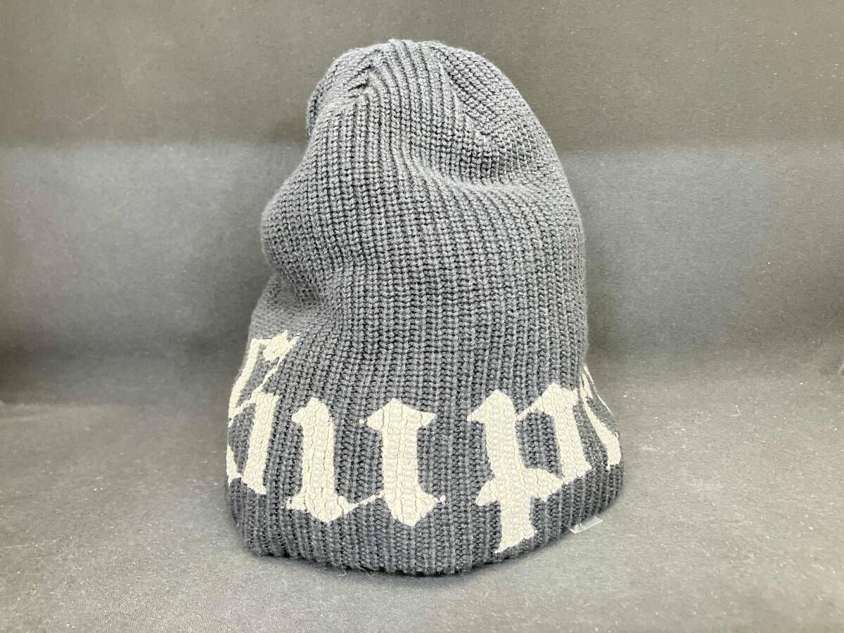 supreme シュプリーム 25 SS OLD ENGLISH PRINTED BEANIE ニット帽 ビーニー ブラック 黒 コットン 綿 中国製