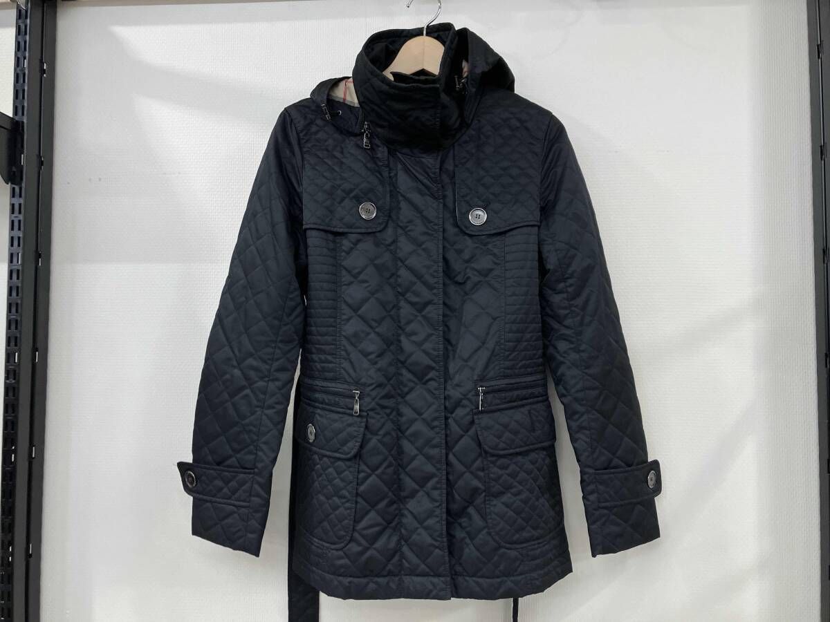 LONDON バーバリーロンドン キルティングショートコート サイズ38 ブラック ポリエステル キュプラ 中国製 FS 026 835 06