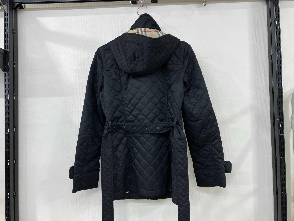 LONDON バーバリーロンドン キルティングショートコート サイズ38 ブラック ポリエステル キュプラ 中国製 FS 026-835-06