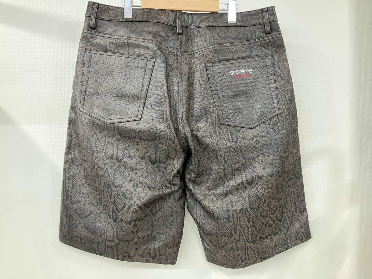 Supreme baggy leather short snakeskin シュプリーム バギー レザー