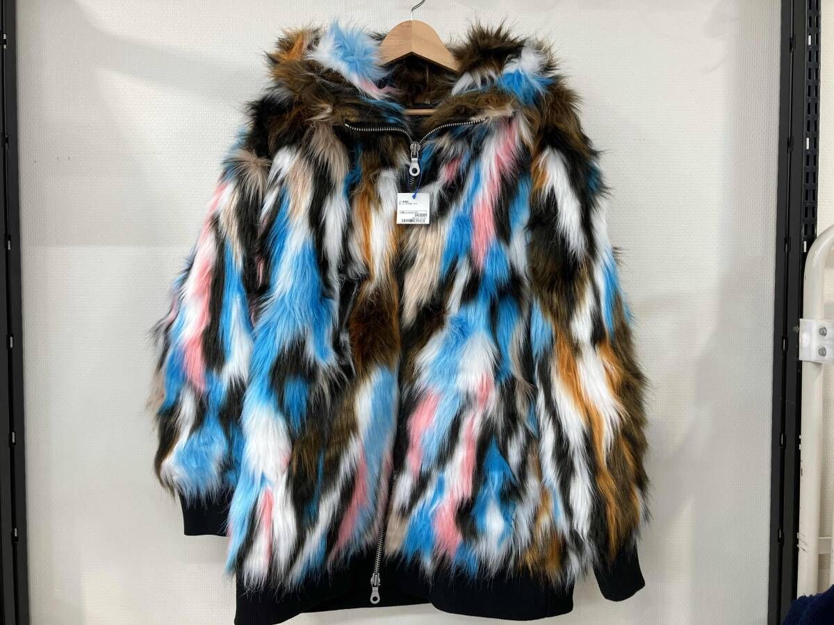 NO ID ノーアイディー MIXフェイクファーフーデッド ブルゾン サイズ ONE 445006 265 B マルチ メンズ