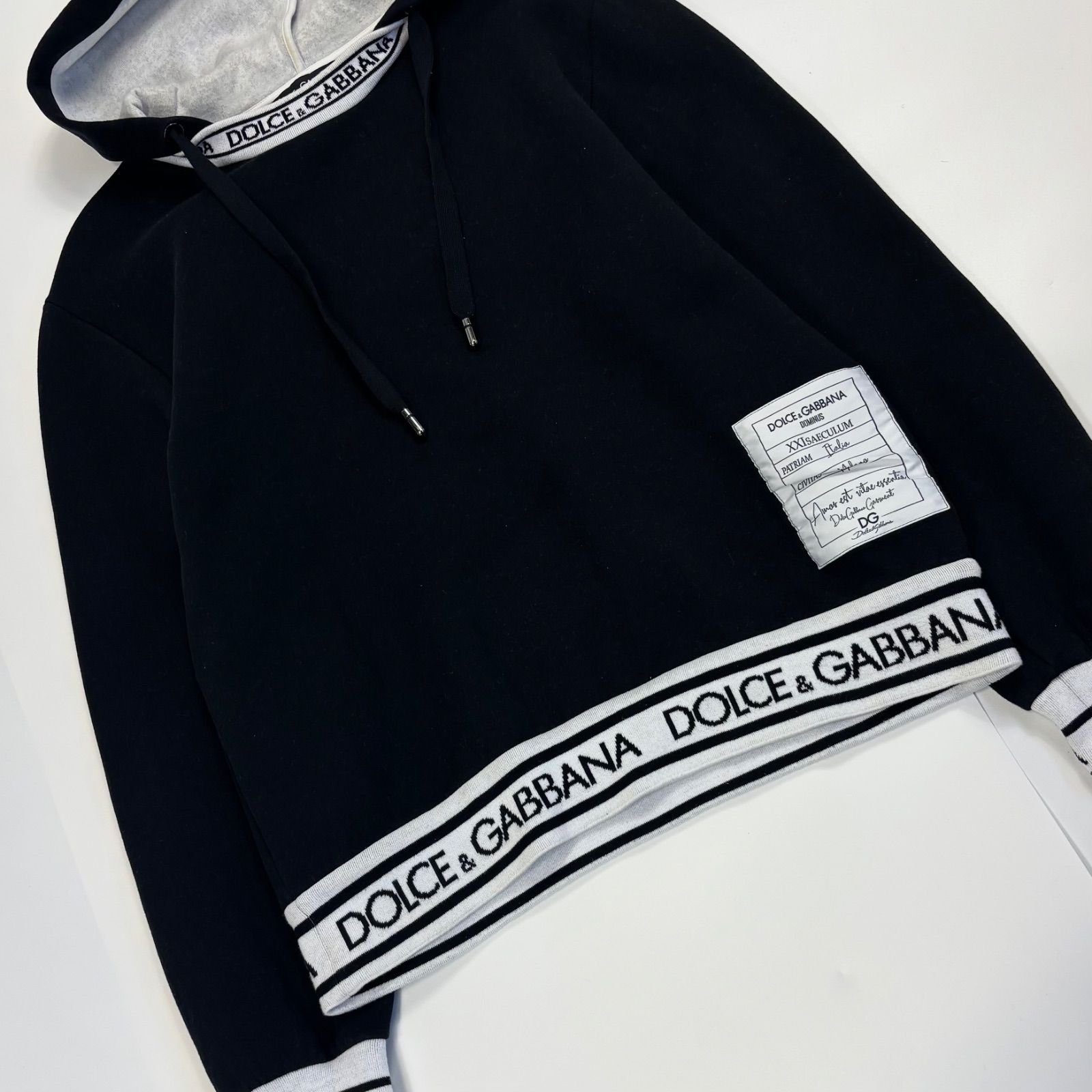 DOLCE&GABBANA ドルチェアンドガッバーナ LOGO TAPE HOODIE ロゴテープ