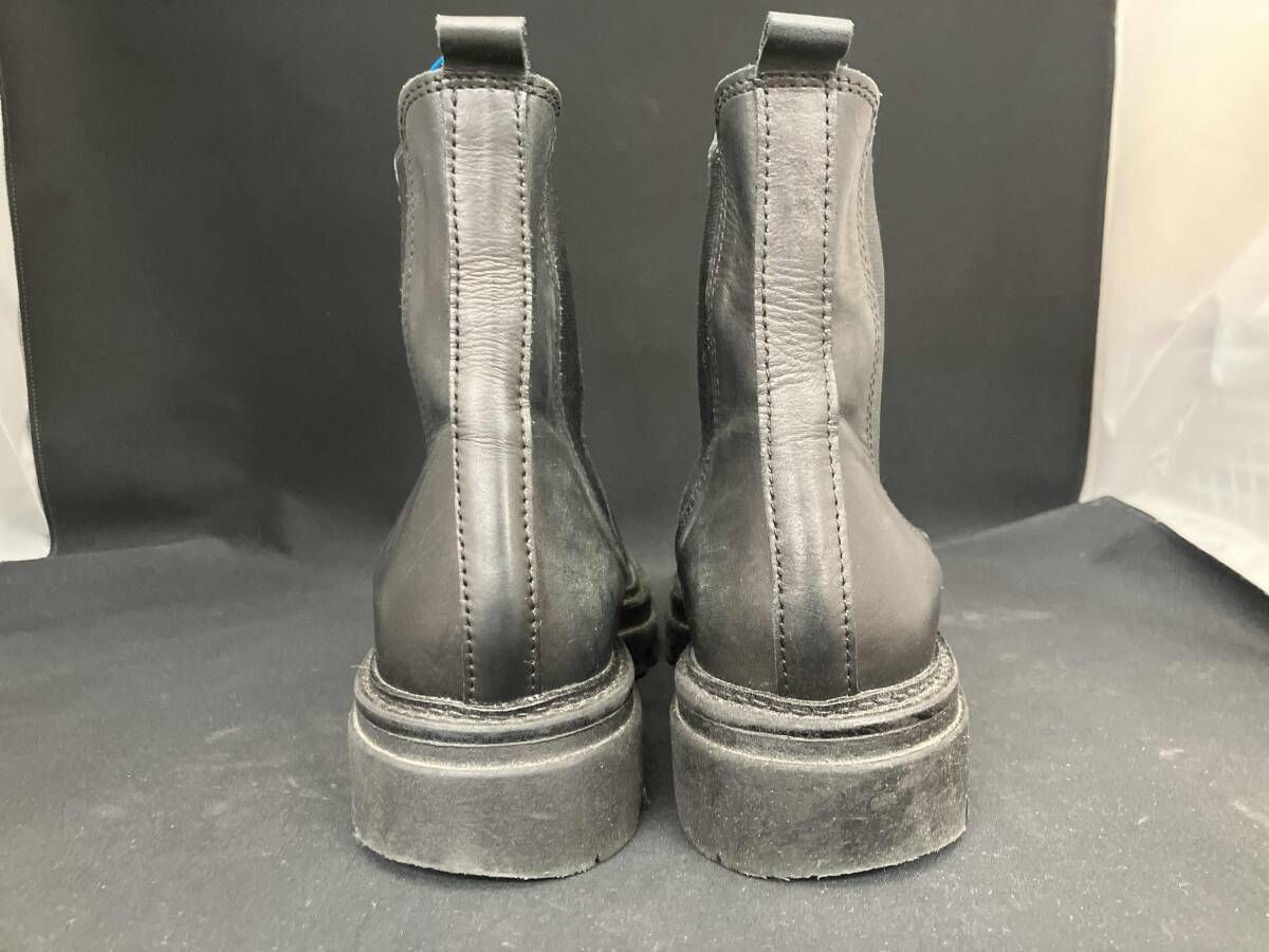  ENESS エネス ショートブーツ サイドゴアブーツ サイズ38 レザー 黒 ブラック Made in Italy レディース 踵擦り減り有り その他 ブーツ