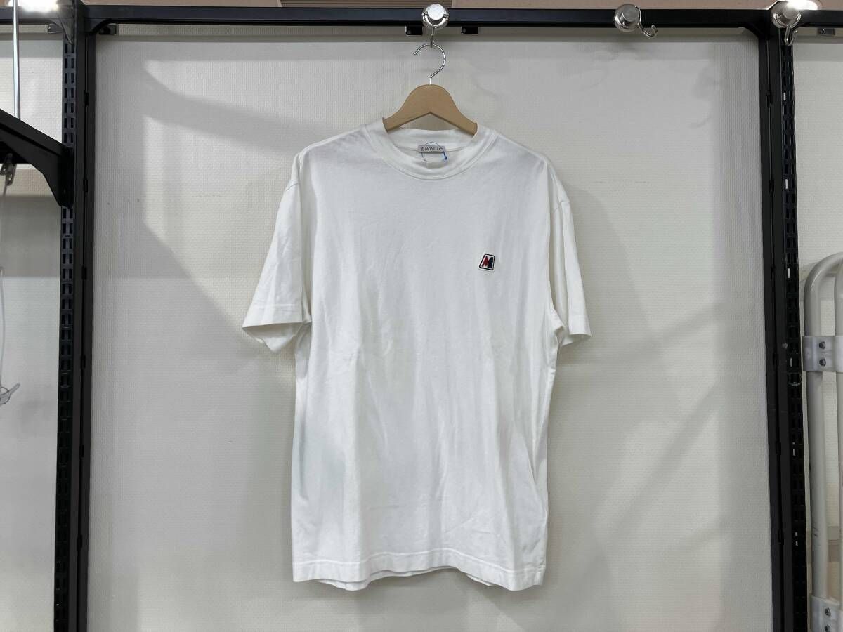 MONCLER モンクレール MAGLIA T-SHIRT 半袖Tシャツ サイズL C-SCOM-20-2306 白 ホワイト コットン メンズ