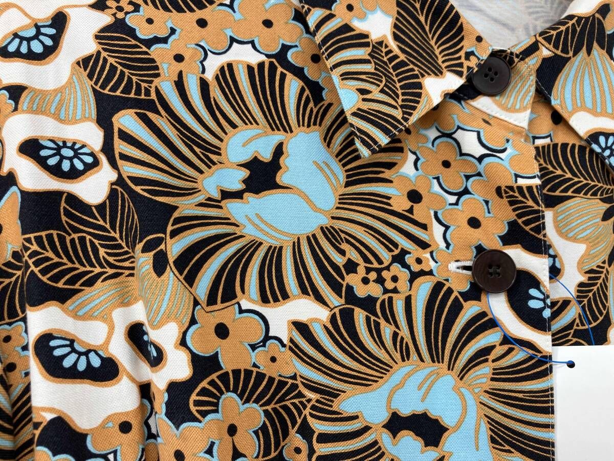  VERMEIL par iena ヴェルメイユ パー イエナ 長袖ワンピース サイズF ブルー オレンジ ブラック 花柄 レディース その他 小物