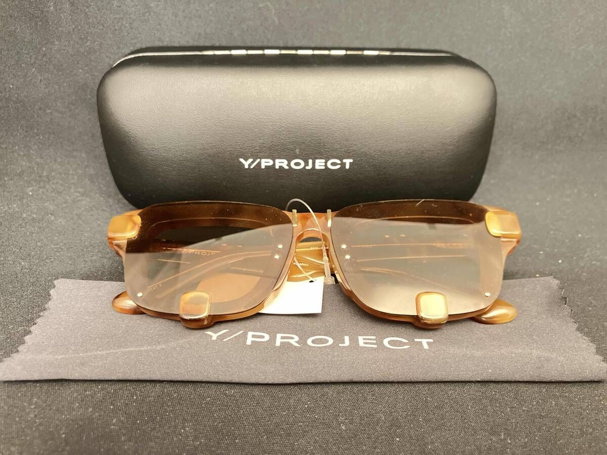 Y PROJECT ワイプロジェクト ビジョンウェッジ サングラス ブラウン アイウェア ネジ緩み有り
