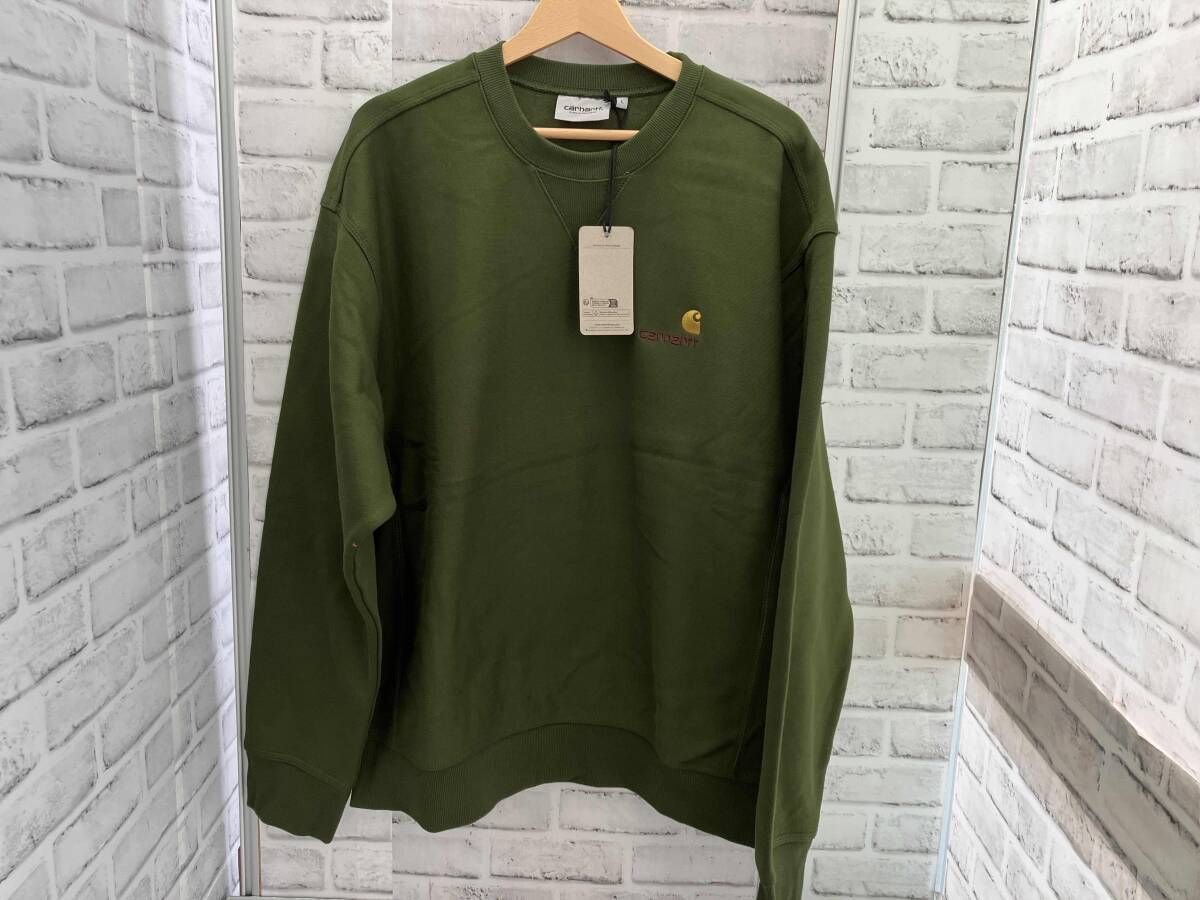 Carhartt SCRIPT SWEAT スウェット Lサイズ カーハート アメリカンスプリクト オリーブ ロゴスウェット 1025475-24 F