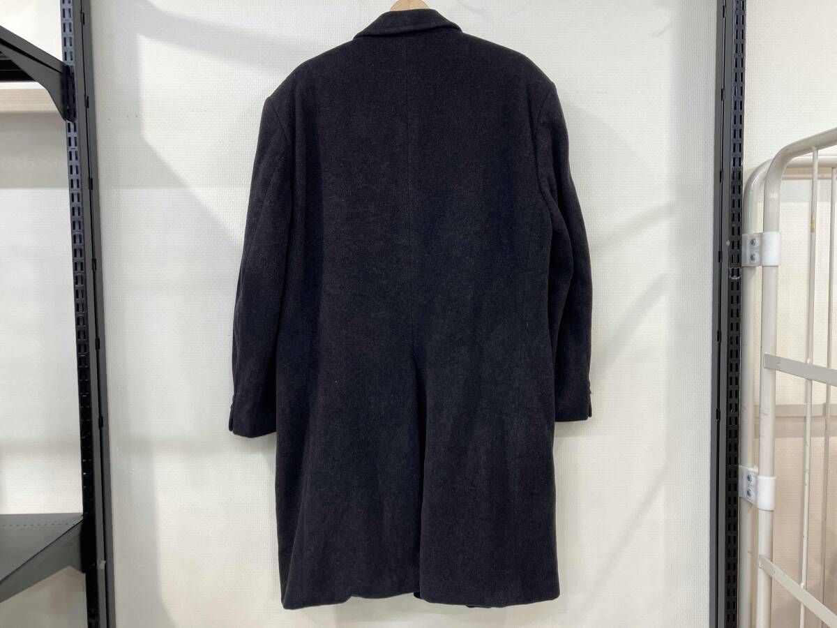 DANIEL HECHTER ダニエルエシュテル カシミヤミックスウールチェスターコート ブラック 黒 内側ダメージあり